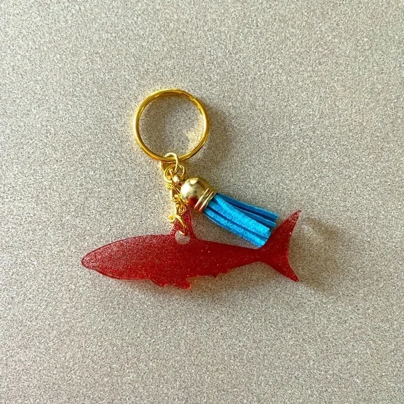 Hand Crafted Swim Handmade Shark Keychain Poshmark